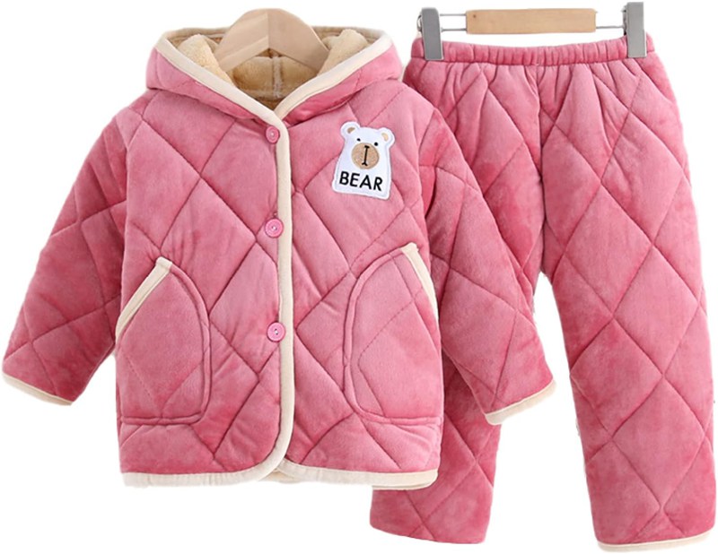 楽天parte1ノーブランド 品 もこもこ ルームウェア キッズ 女の子 あったか 上下セット 秋 冬 おしゃれ 可愛い 長袖 トップス ズボン 部屋着 ふわふわ 前開き ジュニア 防寒 子供 パジャマ 暖 寝間着