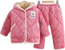 ノーブランド 品 もこもこ ルームウェア キッズ 女の子 あったか 上下セット 秋 冬 おしゃれ 可愛い 長袖 トップス ズボン 部屋着 ふわふわ 前開き ジュ...