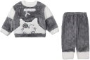 厚手 パジャマ 女の子 男の子 ベビー 保温 部屋着 赤ちゃん服 秋冬用 プレゼント 暖かい 柔らかい 長袖 幼児服 ねまき上下セット ルームウェア パープル ...