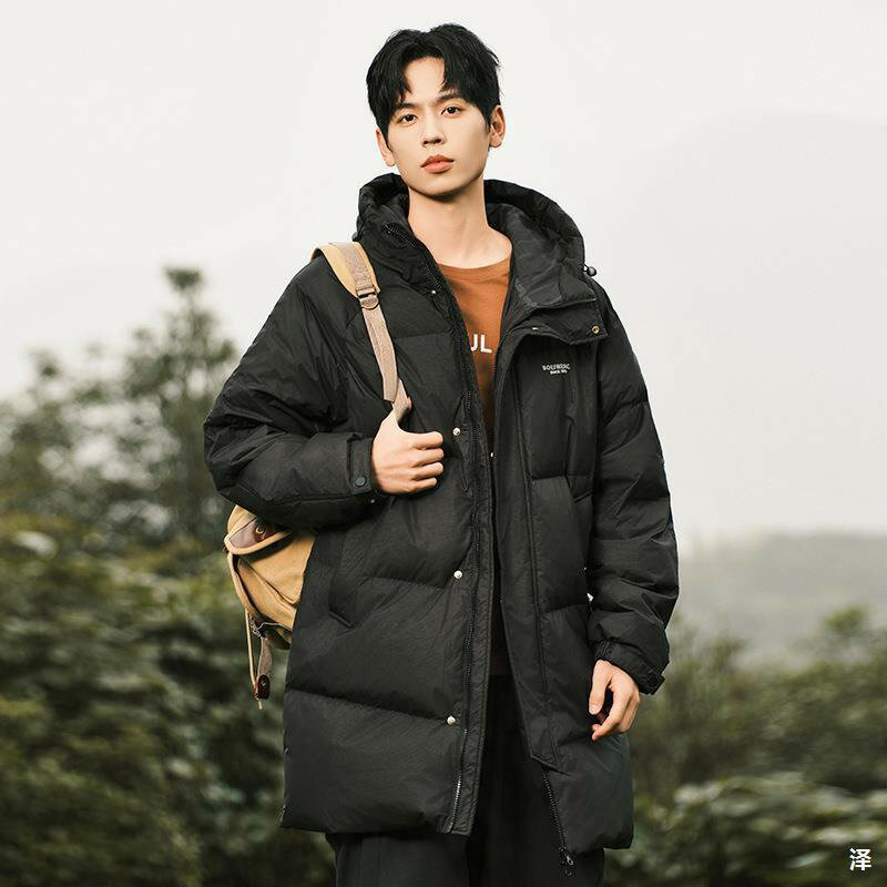 ダウンコート ロング丈 メンズ ベンチコート ダウンジャケット ダウン90 無地 保温性 ロングコート 冬服 カジュアル 冬コート アウトドア 厚手 着膨れせず 防寒コート 吸湿発熱 ファッション 外出着