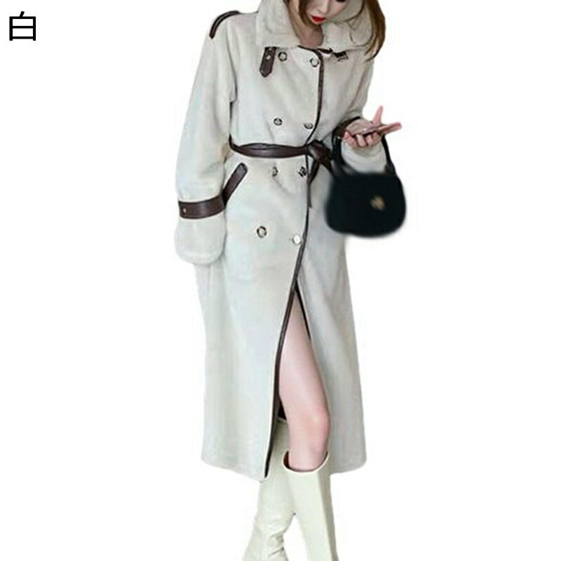 ファーコート レディース ロング丈 ふわモコ フェイクファー 長め 毛皮コート 立ち襟 ボアコート ロン..