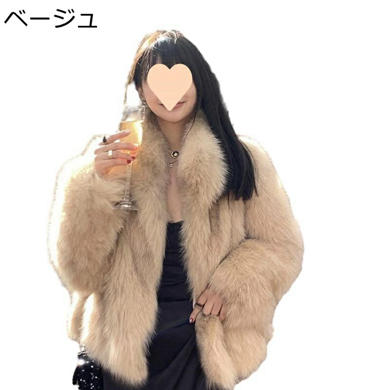 ファーコート 毛皮コート レディース ファー アウター ファーネック ショートコート ボアコート 冬物 ..