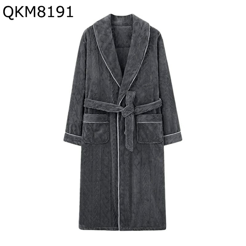 バスローブ ルームウェア 冬 パジャマ メンズ ナイトガウン 上下セット フランネル 肌触り 快適 部屋着 寝巻き 厚手 保温 あったか ナイトウェア リラックス ワイド 大きいサイズ