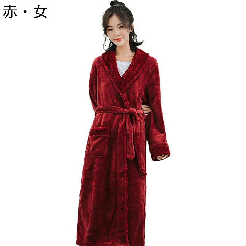 パジャマ ガウン ルームウェア バスローブ フランネル メンズ レディース 男女兼用 ふわふわ もこもこ 秋 冬 発熱 両面起毛 ぱじゃま シンプル ゆったり 部屋着 おそろい 便利服 肌に優しい