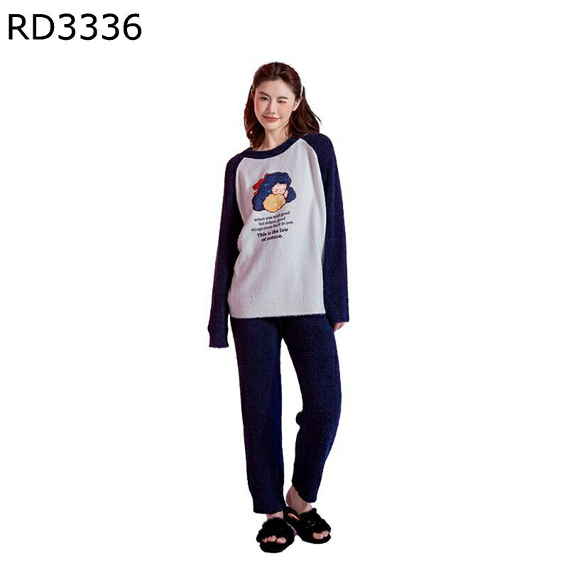 フランネルパジャマ レディース あったかい 二重起毛 ルームウェア 上下set 寝巻き 女の子 かわいい もこもこ 厚い 柔らかい ゆったり 秋冬 ぱじゃま プルーオーバー ナイトウェア 便利服 贈り物