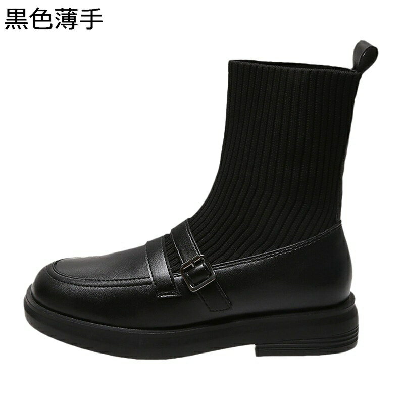 ソックスブーツ ストレッチブーツ ニット ショートブーツ レディース ブーティ ローヒール ハーフブーツ 柔らか 走れる 女子力 美脚 女性 防水 キレイめ 婦人靴 柔らかい 秋靴 冬靴