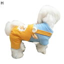犬服 猫の服 ペット服 綿100 袖あり コットン 小型犬 かわいい サロペットデザイン ボタン ブルー イエロー 秋冬着 防寒コート 可愛い 洋服 脱毛保護 ...