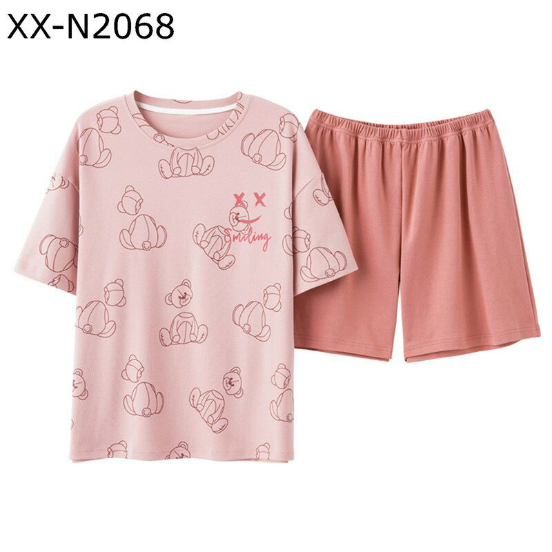 夏 綿100 パジャマ レディース 半袖 Tシャツ ハーフパンツ 部屋着 大きいサイズ カジュアル 寝巻き 上下セット 吸汗 通気 吸湿 ゆったり 便利服 春 夏 秋 ルームウェア ラウンドネック プルオーバープル