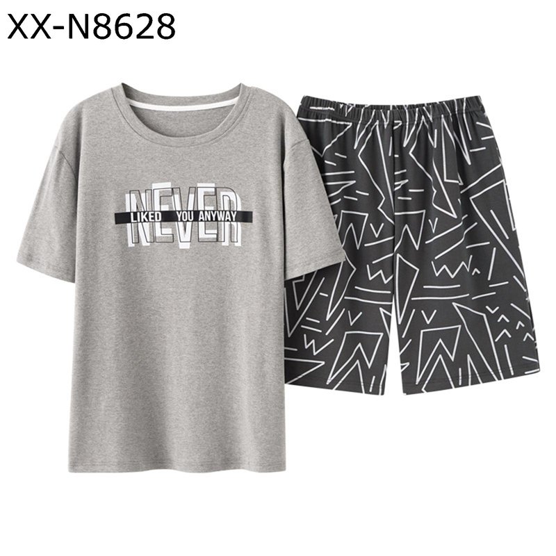 半袖 パジャマ メンズ 夏 Tシャツ 綿100 寝巻き 二点セット カジュアル 大きいサイズ 紳士 ラウンドネック プルオーバープル ルームウェア 快適 吸汗 通気 コンフォート 家着 ホームウェア 寝やすい 敏感肌