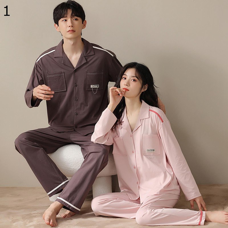 長袖パジャマ 上下セット ペアセット ルームウェア 部屋着 レディース 英語 メンズ おそろい vネック ..