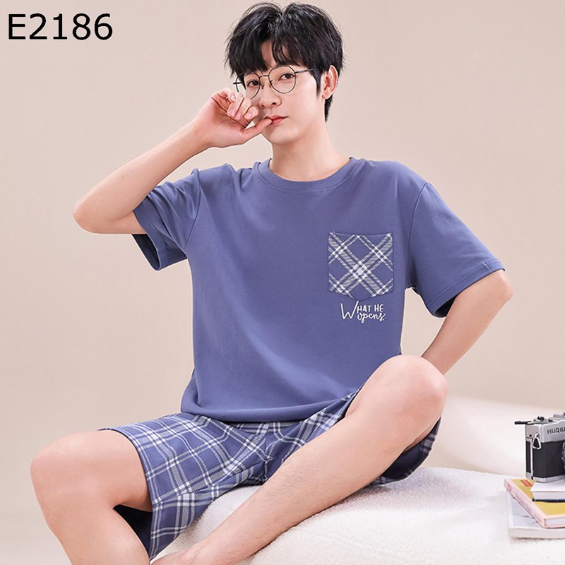 パジャマ ルームウェア メンズ 夏 半袖 ショーパン 上下セット 丸首 カジュアル 綿 薄手 通気 吸湿 寝巻き ナイトウェア 肌触り 快適 大きいサイズ オシャレ 部屋着 お出掛け