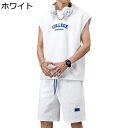 セットアップ メンズ 夏 ショットパンツ チョッキ ベスト 2点セット 5分丈 袖なし Tシャツ カジュアル スポーツウェア 大きいサイズ ヒップホップ 速乾性 ジャージ プラクティスパンツ ランニング(4)