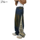 ヴィンテージ ジーンズ メンズ ダメージ加工 デニムパンツ シューカット ブーツカット ヒップホップ ストリートファション デザイン性 ウォッシュ加工 Gパン ...