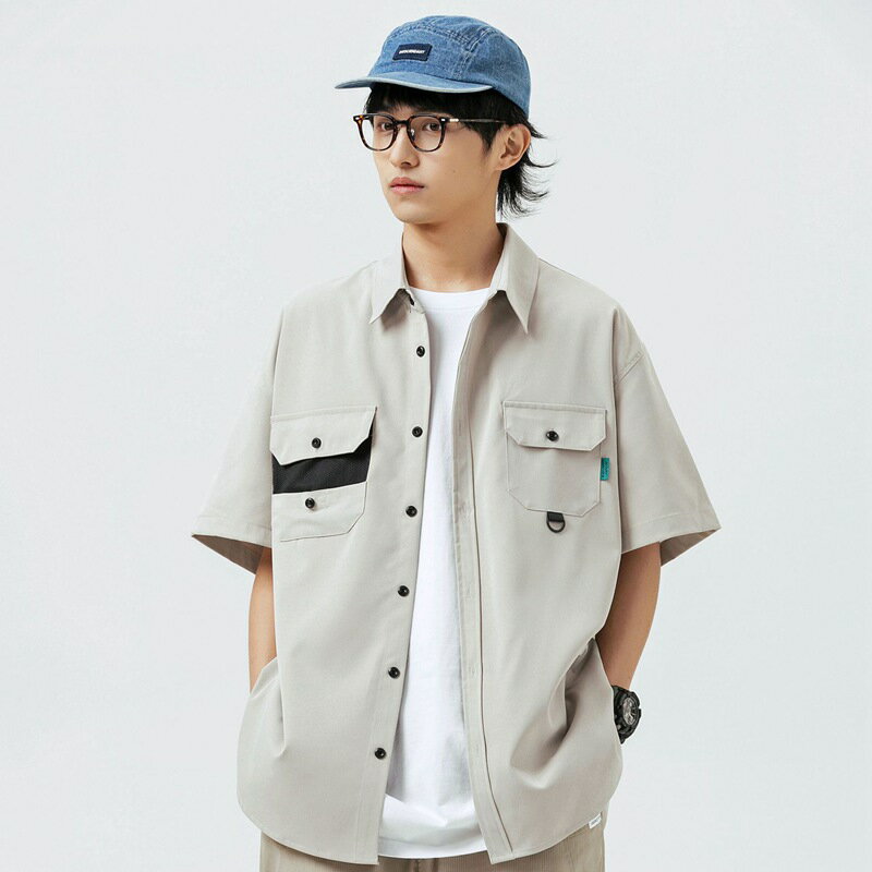 メンズ ?外 カーディガン シャツ 青年 半袖 ダブルカラー 肌触り良い 吸汗速乾 甚平 おしゃれ カジュアル ゆったり 無地 薄手 通気性 コート 部屋着 普段着 夏 旅行 お出掛け