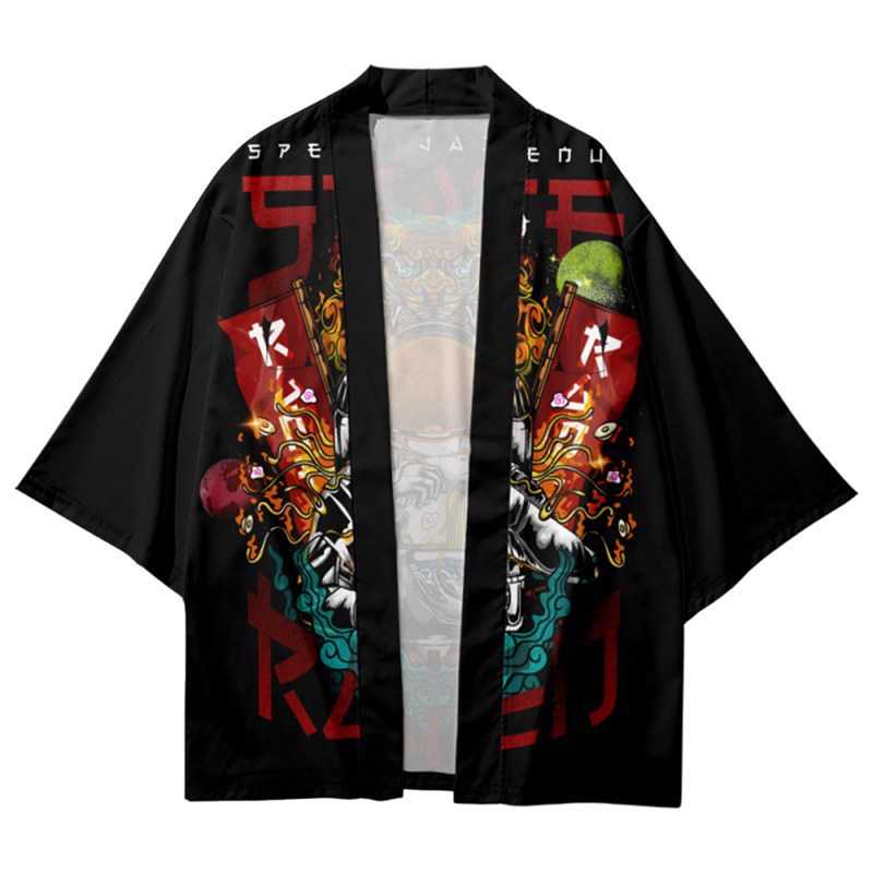 メンズ 和式カーディガン 羽織 7分袖 半袖 和服 プリント カジュアル 大きいサイズ 甚平 おしゃれ ゆったり 和風 薄手 通気性 吸汗速乾 和式コート 部屋着 普段着 夏 旅行 青年