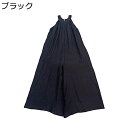 パンツドレス レディース サロペット オールインワン ハイネック オーバーオール アンクル丈 ロング ノースリーブ サスペンダースカート タンクトップ セチュニック ゆったり ルーズ 体型カバー