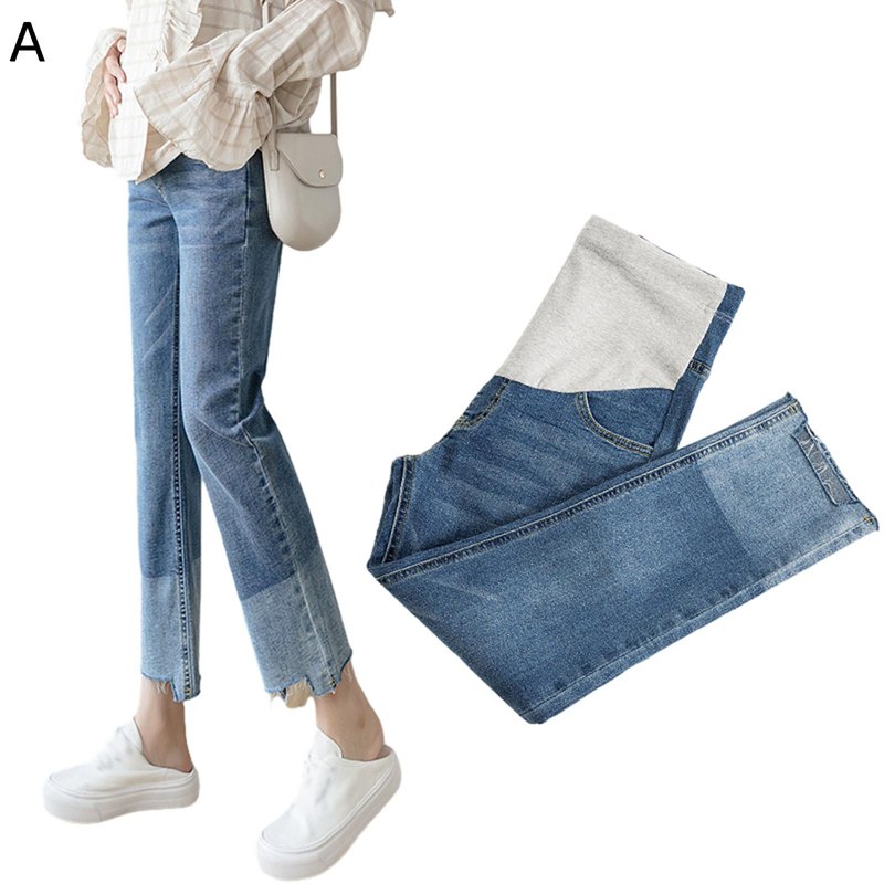 楽天parte1マタニティパンツ 綿 コットン 9分丈 サラサラ素材 薄手 テーパード ダメージ ワイドパンツ デニムパンツ ジーンズ gパン 妊娠婦ズボン ロングパンツ ポケット付き 薄 カジュアル チノパン アジャスターウエスト