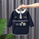 お食事ビブ ベビー スモックスタイ ベビー用スタイ 離乳食えぷろん 幼児 3Dポケットあり 裏返し着り 紐付き 歯固め 給食用 くるくる収納 ギフト 手洗い/洗...