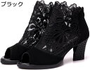 サマーブーツ レディース ブーツサンダル 厚底サンダル ハイヒール パンプス 通気 レース メッシュ シースルー オープントゥ 美脚 サンダル 歩きやすい 大き...