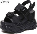 サンダル レディース 厚底サンダル スポーツサンダル 夏 滑り止め スポサン マジックテープ スポーツ レディースシューズ 軽量 アウトドア 歩きやすい