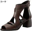 サンダル おしゃれ 夏ブーツ レディース ヒール5cm クロスベルト ブーツサンダル ショートブーツ オープントゥ サマーブーツ バックジッパー ブーティ アン...