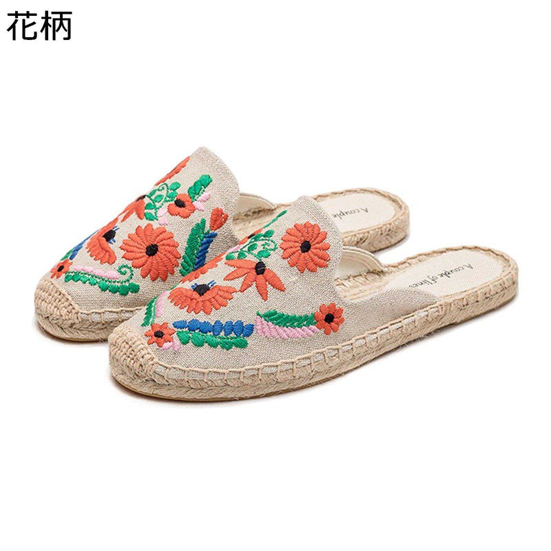 スリッパ レディース ミュール ジュート底 エスパドリーユ キャンバスシューズ カジュアルシューズ ス..