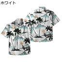 花柄シャツ メンズ 夏服 アロハシャツ 半袖シャツ 総柄 ハワイ風 ビーチシャツ 日焼け防止 カジュアル 涼しい 汗染み防止 薄手 綿 ゆったり おおきいサイズ...