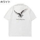 メンズ ビーチシャツ 鳩 ハト柄 夏 アロハシャツ 半袖 ハワイアン アメカジ 原宿系 薄手 かっこいい 羽織り UVカット 通気速乾 折り襟シャツ 男女兼用 ...