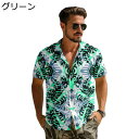 メンズ 花柄シャツ 総柄 夏用 アロハシャツ 半袖 ハワイ風 ビーチシャツ 紫外線カット 薄手 涼しい 綿シャツ 通気性 汗染み防止 開襟シャツ おおきいサイズ...