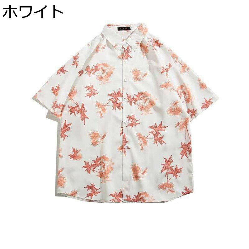 花柄シャツ ユニセックス シャツ アロハシャツ ハワイ風 カジュアル ゆったり ファッション カップル プリントシャツ 上着 薄手 軽い 夏服 海水浴 ビーチ 夏祭り お出掛け
