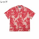 シャツ メンズ 総柄プリント 半袖 開襟シャツ アロハシャツ 葉柄 ハワイアンシャツ 男女兼用 ビーチシャツ 夏服 折り襟 オーバーサイズ 清潔感 薄手 軽量 ...