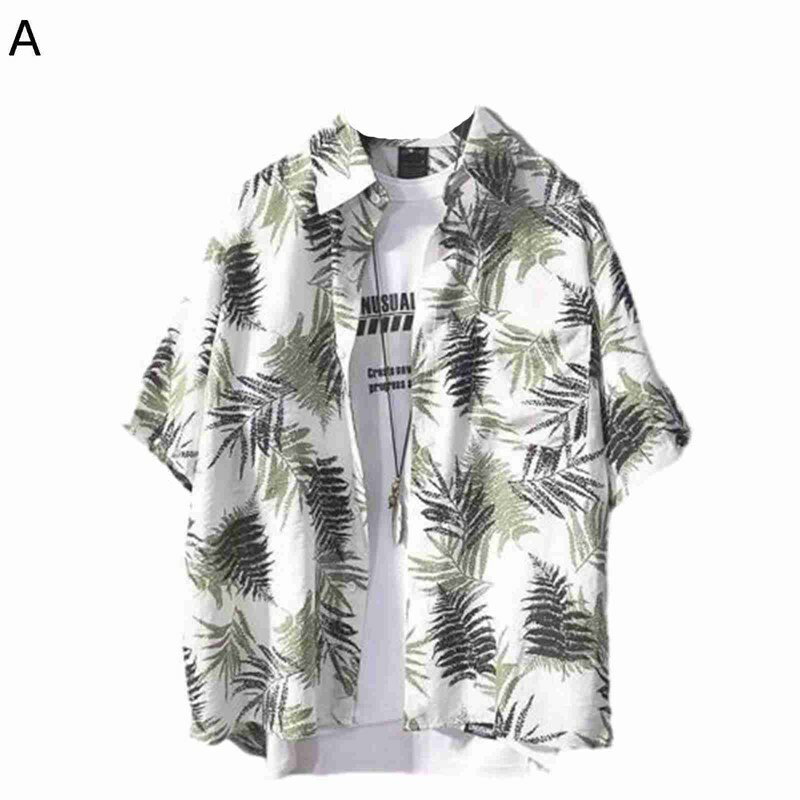 花柄シャツ メンズ 猫柄プリント ハワイシャツ アロハシャツ かわいい 大きいサイズ 半袖 春服 夏 リゾート 柄シャツ 涼しげ 吸汗速乾 おしゃれ 日焼け止めウェア 個性 男女兼用 海水浴 旅行 練習用 夏祭り