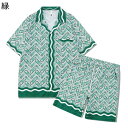 アロハシャツ 夏服 半袖シャツ 2点セット ハワイアンシャツ 上下セット メンズ 半袖 オープンカラー セットアップ 短パン カジュアル ビーチシャツ リゾート...