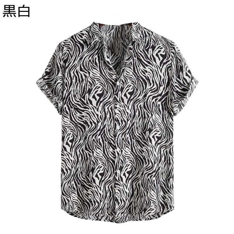 ハワイシャツ ヒョウ柄 レオパード柄 メンズ アロハシャツ 半袖 総柄 開襟シャツ ビーチシャツ 夏 春秋着 おしゃれ 韓国風 ハワイ風 大人 通気 速乾 薄手 ゆったり ビーチ パーティー 普段着