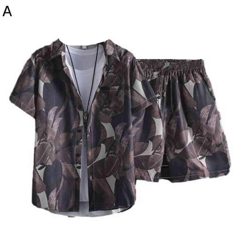 花柄シャツ ハワイシャツ 5xl大きいサイズ 上下セット 総柄プリント ビーチシャツ メンズ アロハシャツ 半袖シャツ 夏服 上下セット ショートパンツ 春夏着...