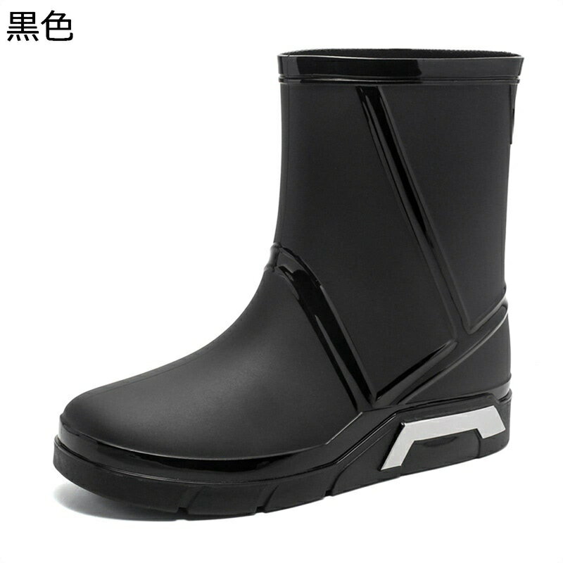 レインブーツ メンズ 晴れ兼用 ショートブーツ スリッポン フラット PVC 梅雨 レインシューズ 防水シューズ 完全防水 滑り止め 無地 軽量 脱ぎ履き簡単 春夏秋冬 仕事 日常用 農作業 海 川 作業