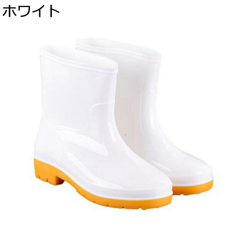 レインブーツ レディース メンズ 雨の日 ショートブーツ スリッポン 防水 カップルレインシューズ PVC 晴れ兼用 梅雨 防水加工 ミドル丈 防滑 撥水 男女適用 大きいサイズ 普段使い 春夏秋