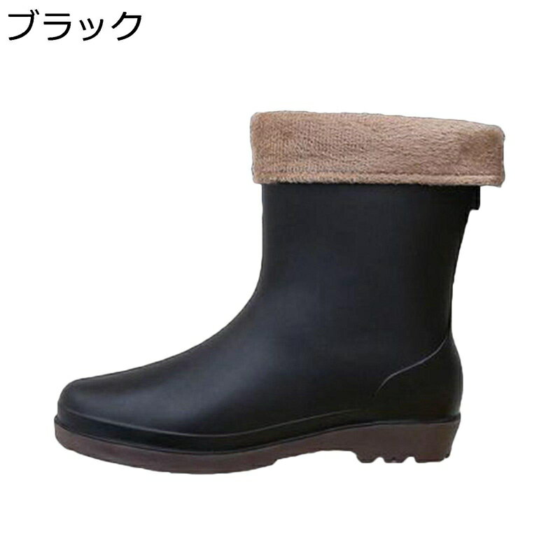 レインブーツ レディース ショートブーツ スリッポン 滑り止め 無地 PVC 雨用 台風でも対応 雪の日 高い防水力 ミドル丈 耐久性 耐滑 耐磨耗性 脱ぎ履き簡単 屈曲性 春秋冬 お出かけ 日常