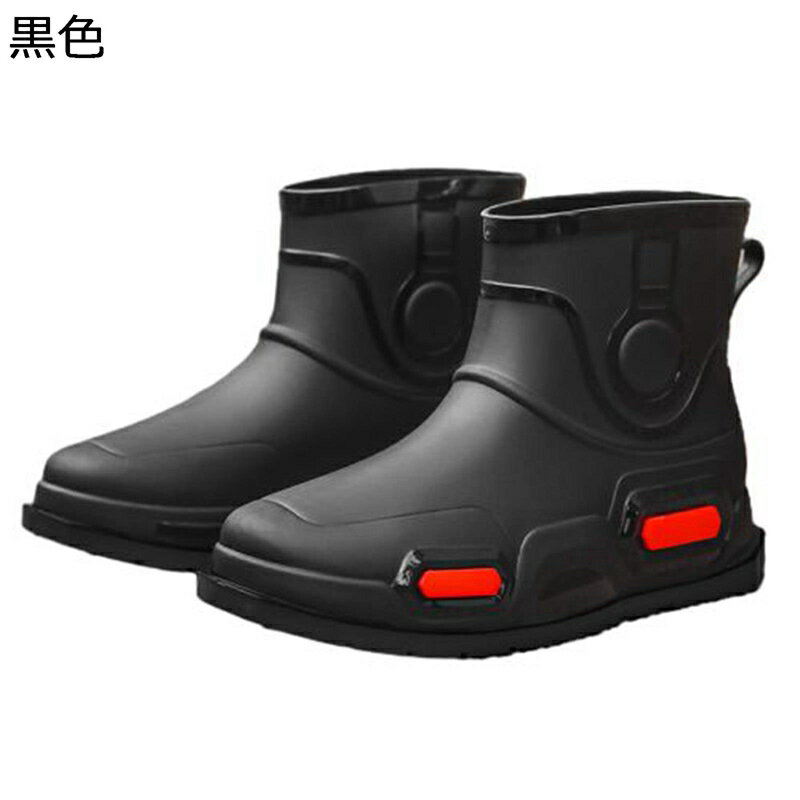 レインブーツ メンズ ミドルブーツ スリッポン フラット 雨の日 梅雨対策 滑り止め 台風対策 晴雨兼用 生活防水対応 ショート丈 防滑 カップル 撥水 無地 着脱簡単 春夏秋 アウトドア 外出