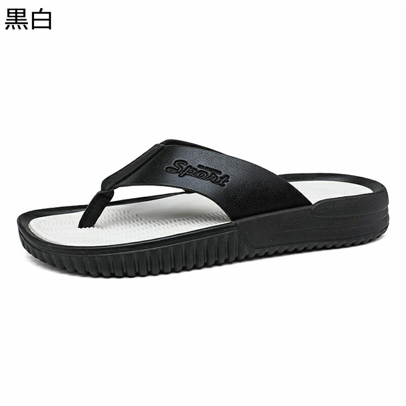 トングサンダル メンズ 革サンダル ビーチサンダル 夏用 厚底 歩きやすい 鼻緒付き 軽量 外履き 通気性..