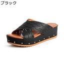 ミュールサンダル クロス レディース ウェッジソール スタッズ 厚底 ビーチサンダル おしゃれ 素足 オープントゥ かかとなし 滑りにくい 安定感 歩きやすい ...
