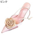 バラ ハイヒール ポインテッドトゥ サンダル ピンヒール 美脚 レディース 大きめ サマーサンダル 夏 キレイめ 可愛い ストラップ 防滑 通気 屈曲性 履きやすい サンダル エレガント 宴会 結婚式