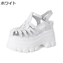 本革 グルカサンダル 12cm インソール グラディエーターサンダル 厚底サンダル 編み込みストラップサンダル 編みサンダル 太ヒール フォーム 美脚 身長アッ...