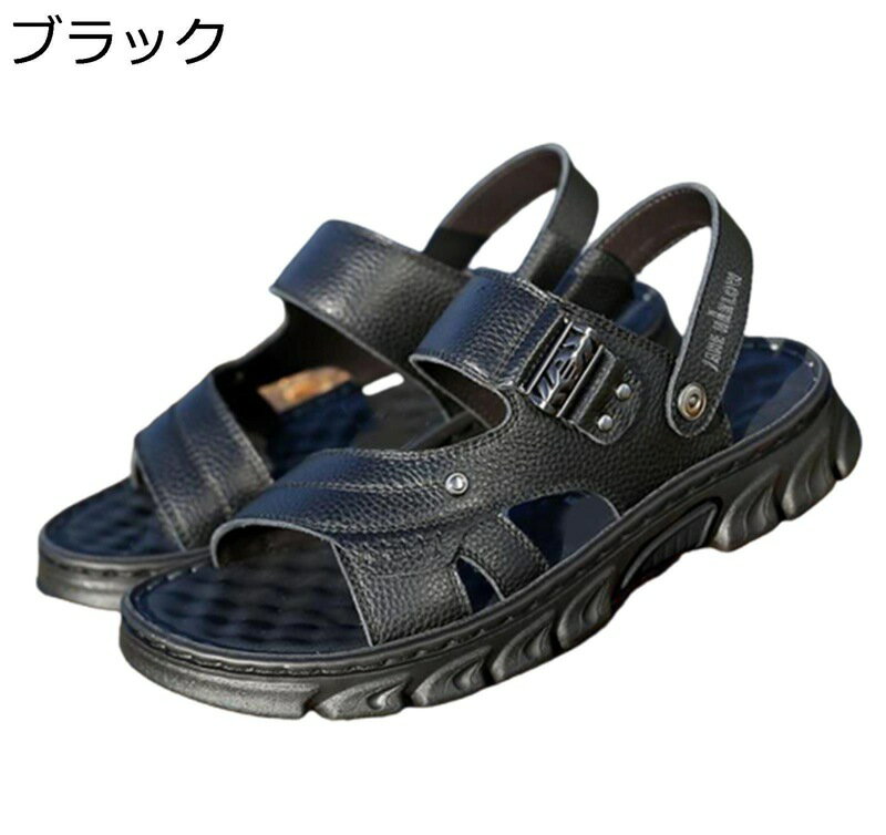 ビーチサンダル メンズ 2wayサンダル スリッパ 外履き 夏用 コンフォート 履きやすい 疲れない 革サンダル アウトドア 軽量 滑らない 運転靴 クッション ドライバー ビーサン 普段履き