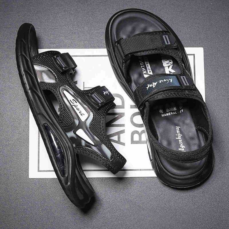 夏用 ビーチサンダル ベルクロ クッション 撥水 メンズ サンダル スポーツサンダル 厚底 コンフォートサンダル 防滑 カジュアル 履きやすい 疲れない シューズ 水遊び 男性 おおきいサイズ