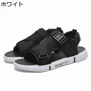 スポーツサンダル ビーチサンダル メンズ ビーサン バックストラップ 2way カジュアルサンダル 透かし彫り 軽量 夏用 オールマイティ 通学通勤 旅行 さん...