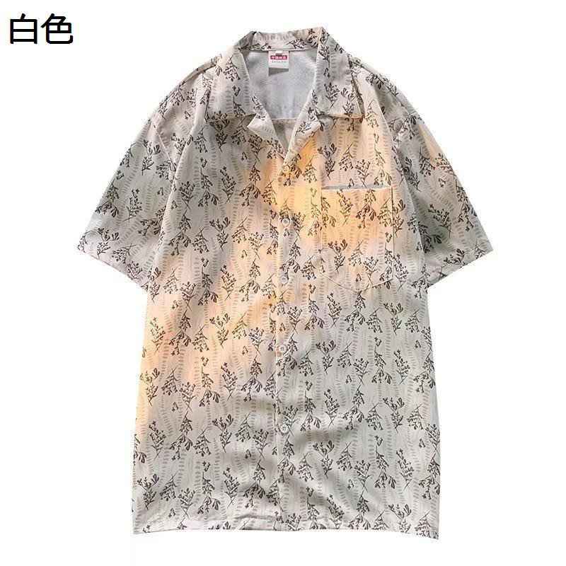柄シャツ アロハシャツ 春夏 メンズ 前開き 半袖 葉柄 オーバーサイズ ボタンダウン カジュアルシャツ 柔らかい 耐摩耗 日焼け止め UVカット 海水浴 結婚式 汗染み防止 ストリート クール ギフト 彼氏