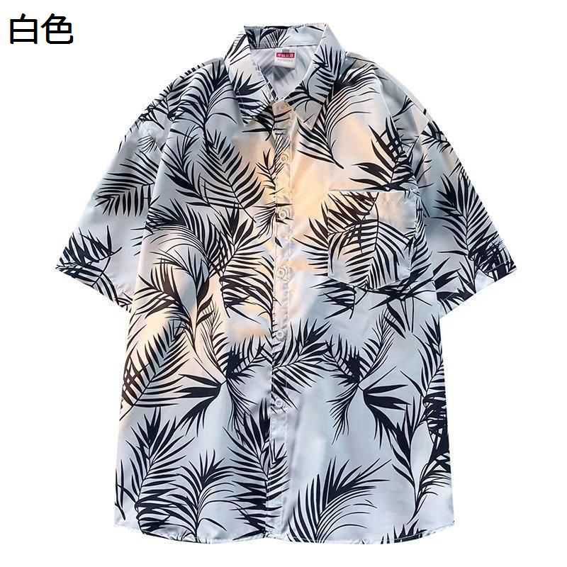 半袖シャツ カジュアルシャツ アロハ 夏服 メンズ 開襟 オーバーサイズ 柄シャツ ボタンダウン 薄手 軽量 オープンカラー 通気 速乾 uvカット 日焼け止め おしゃれ ビーチ リゾート アウトドア ボタニカル