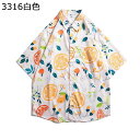 柄シャツ アロハシャツ 夏服 メンズ 前開き 半袖 ゆったり 男女兼用 ボタンダウン ビーチシャツ 薄い ビーチ サマーシャツ 日焼け止め UV対策 海水浴 結...