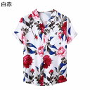 アロハシャツ メンズ ハワイアンシャツ 花柄 夏着 半袖 薔薇 ローズ バラ ブルー ピンク 黒 白 ビーチ シャツ 胸ポケット おしゃれ カジュアル ゆったり ファッション 快適 柔らかい 汗染み防止 会社 学生(4)